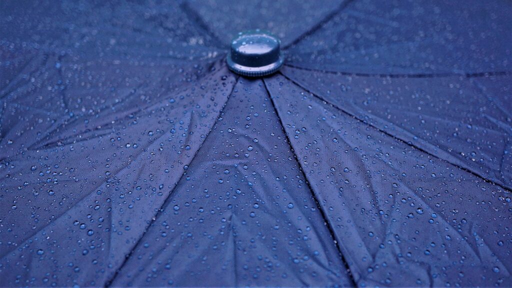 rain, umbrella, raindrops